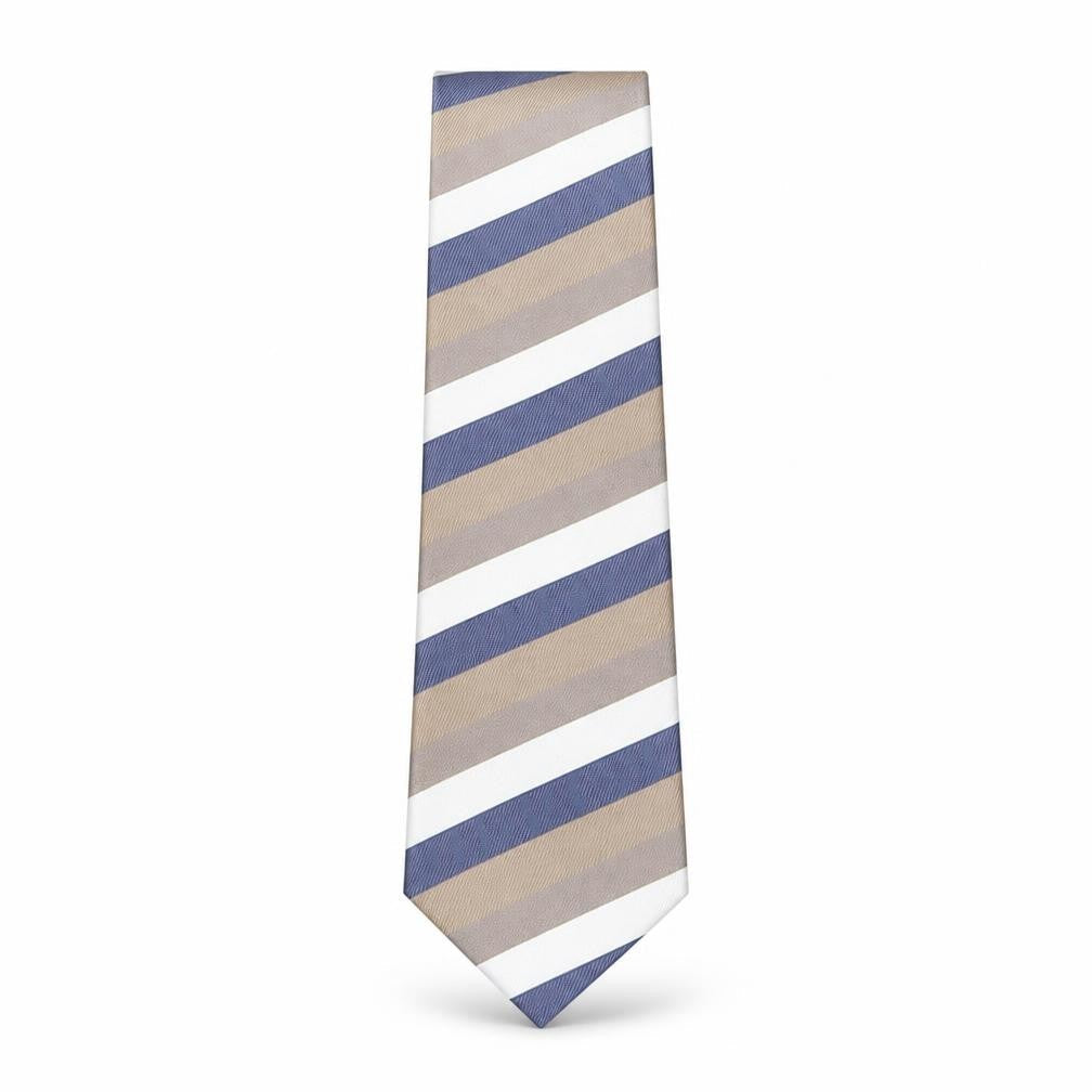 Preworn Mens Multicoloured Striped Polyester Pointed Tie One Size