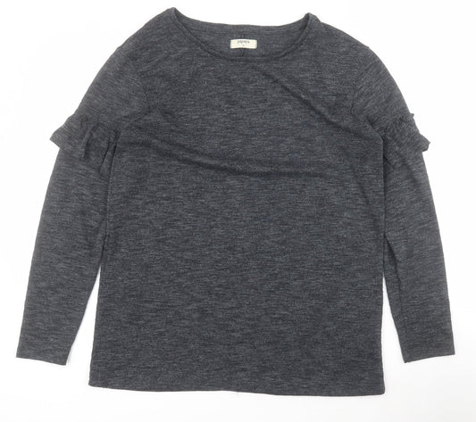 Papaya Womens Grey Round Neck  Polyester Pullover Jumper Size 12