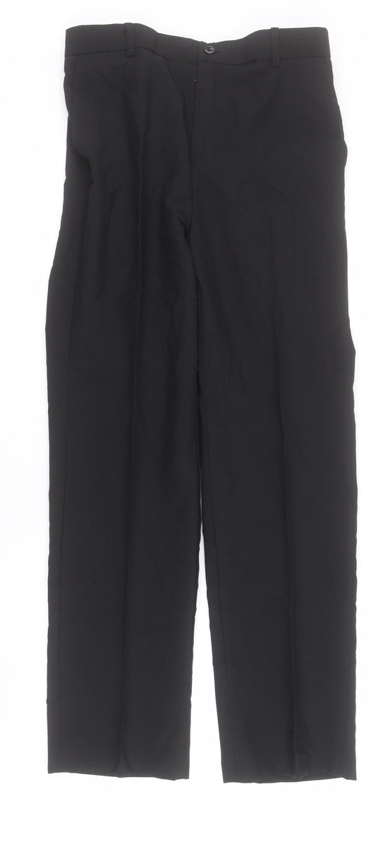 Shiny Penny Womens Black  Polyester Dress Pants Trousers Size 14 L26 in Regular Zip