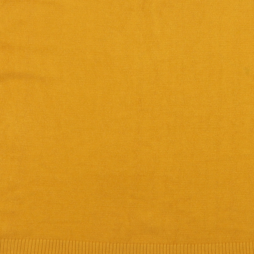 New Look Womens Yellow Crew Neck  Acrylic Pullover Jumper Size 12