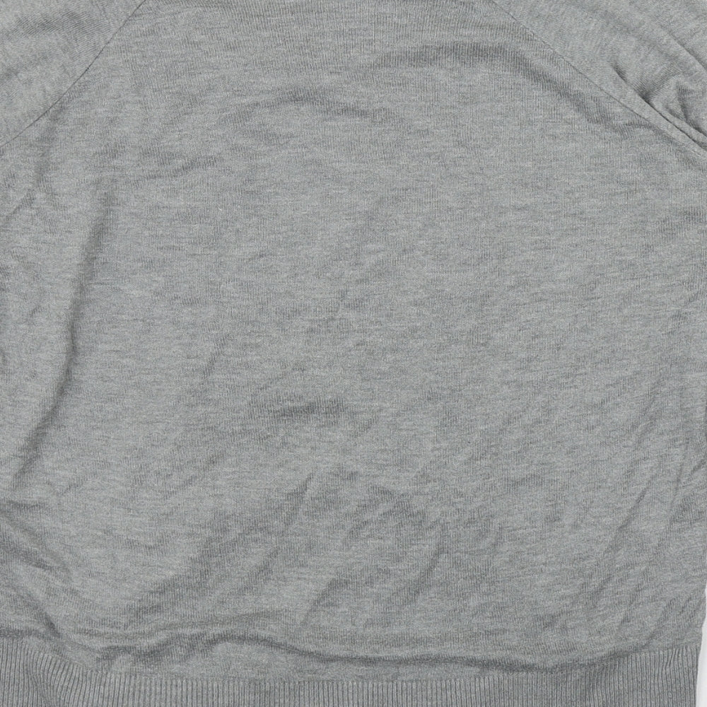 Papaya Womens Grey Round Neck  Acrylic Pullover Jumper Size 12