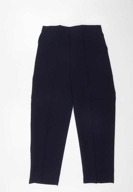 Preworn Womens Blue  Polyester Trousers  Size 14 L24 in Regular