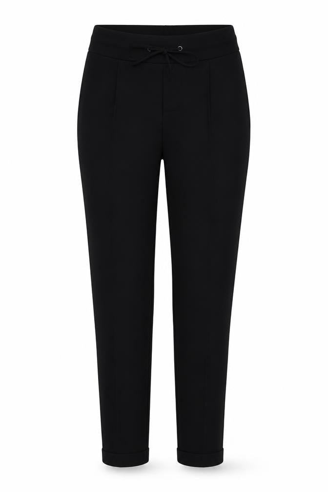 Marks and Spencer Womens Black  Polyester Trousers  Size 14 L27 in Regular Button