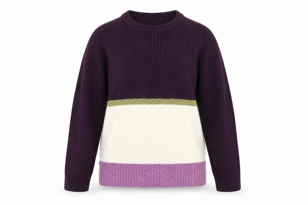 Marks and Spencer Womens Purple Crew Neck  Acrylic Pullover Jumper Size S