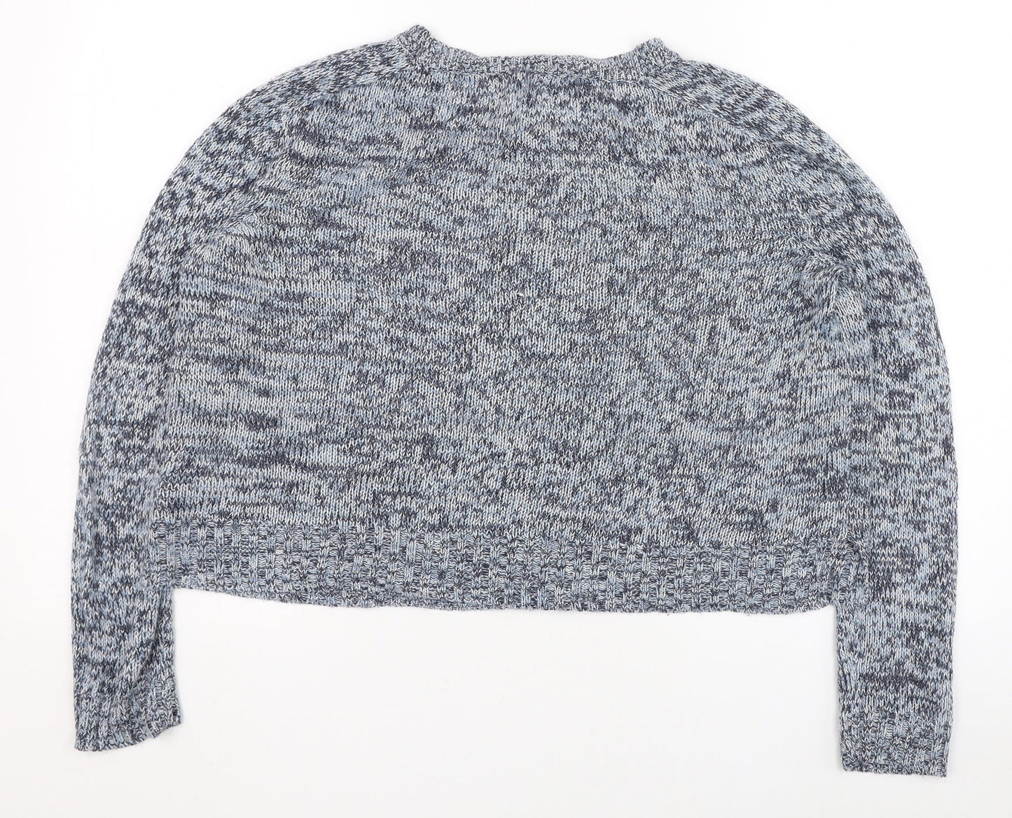 H&M Womens Blue Round Neck  Acrylic Pullover Jumper Size M