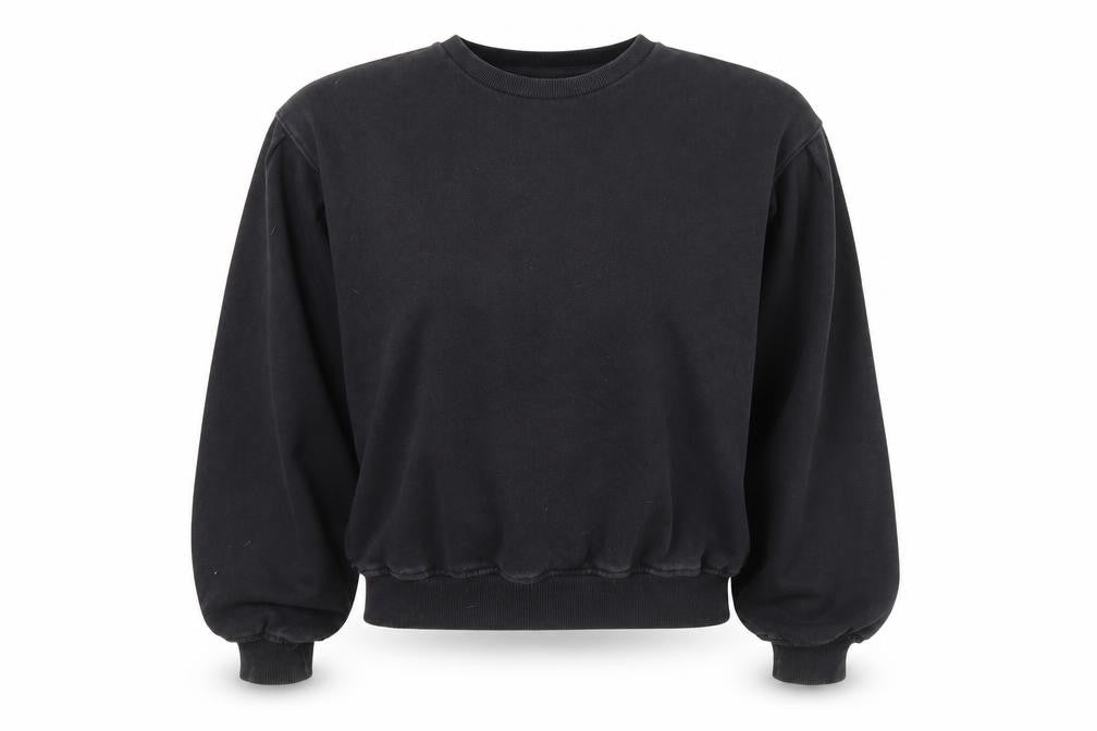 H&M Womens Black Crew Neck  Cotton Pullover Jumper Size S