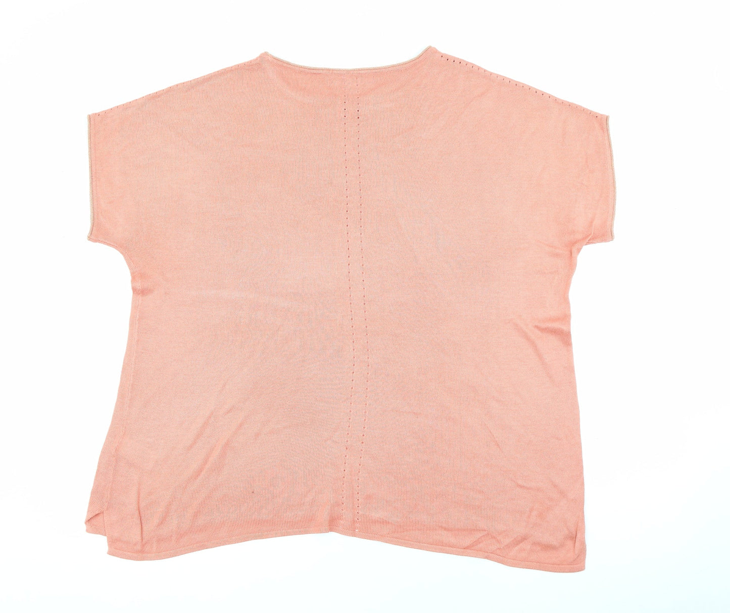NEXT Womens Orange Round Neck  Viscose Pullover Jumper Size 16