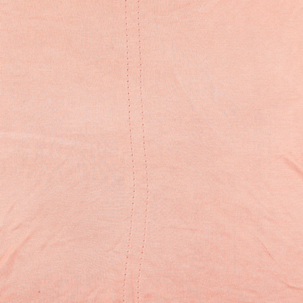 NEXT Womens Orange Round Neck  Viscose Pullover Jumper Size 16