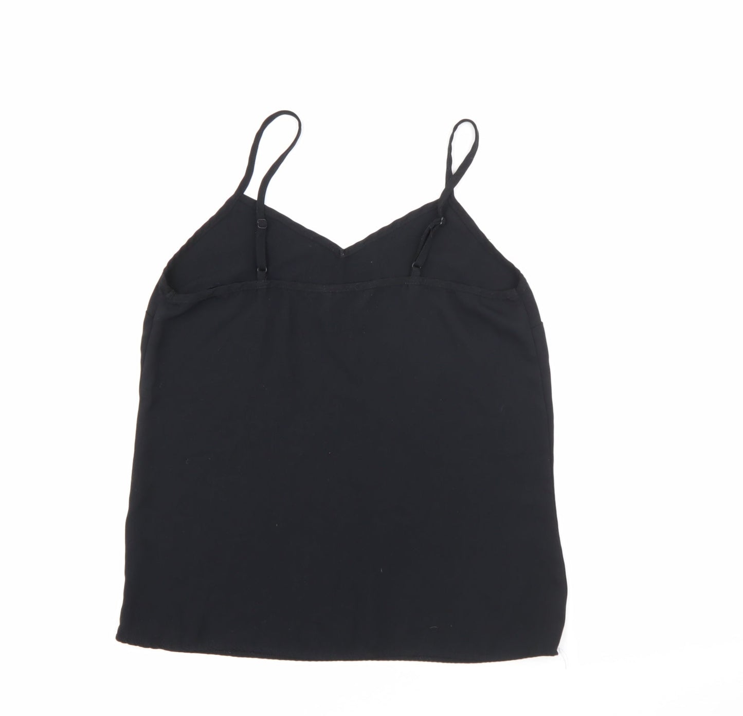 Very Womens Black  Polyester Camisole Tank Size 10 V-Neck
