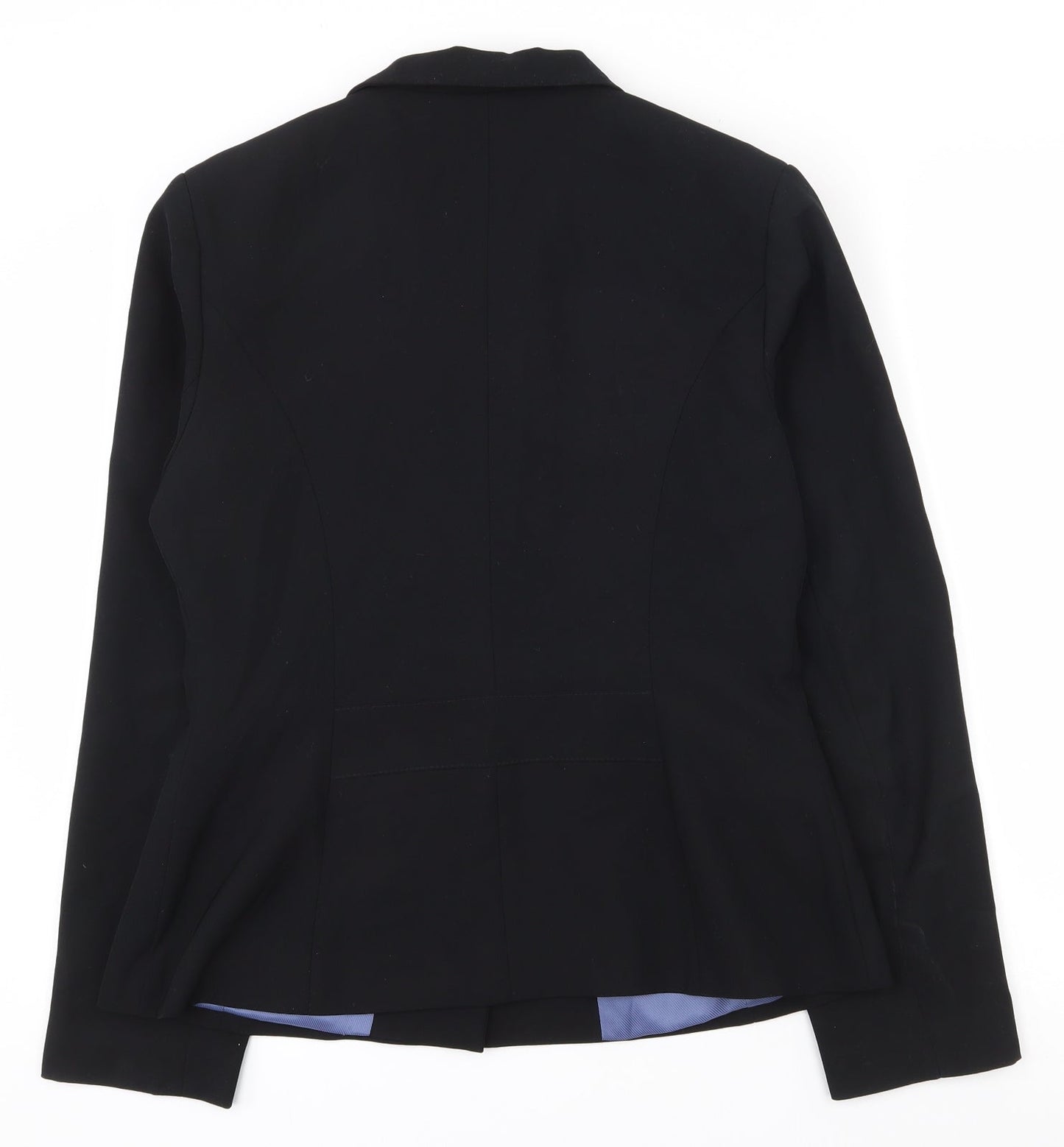 Meltemi Womens Black  100% Polyester Jacket Suit Jacket Size 12   - Shoulder pads