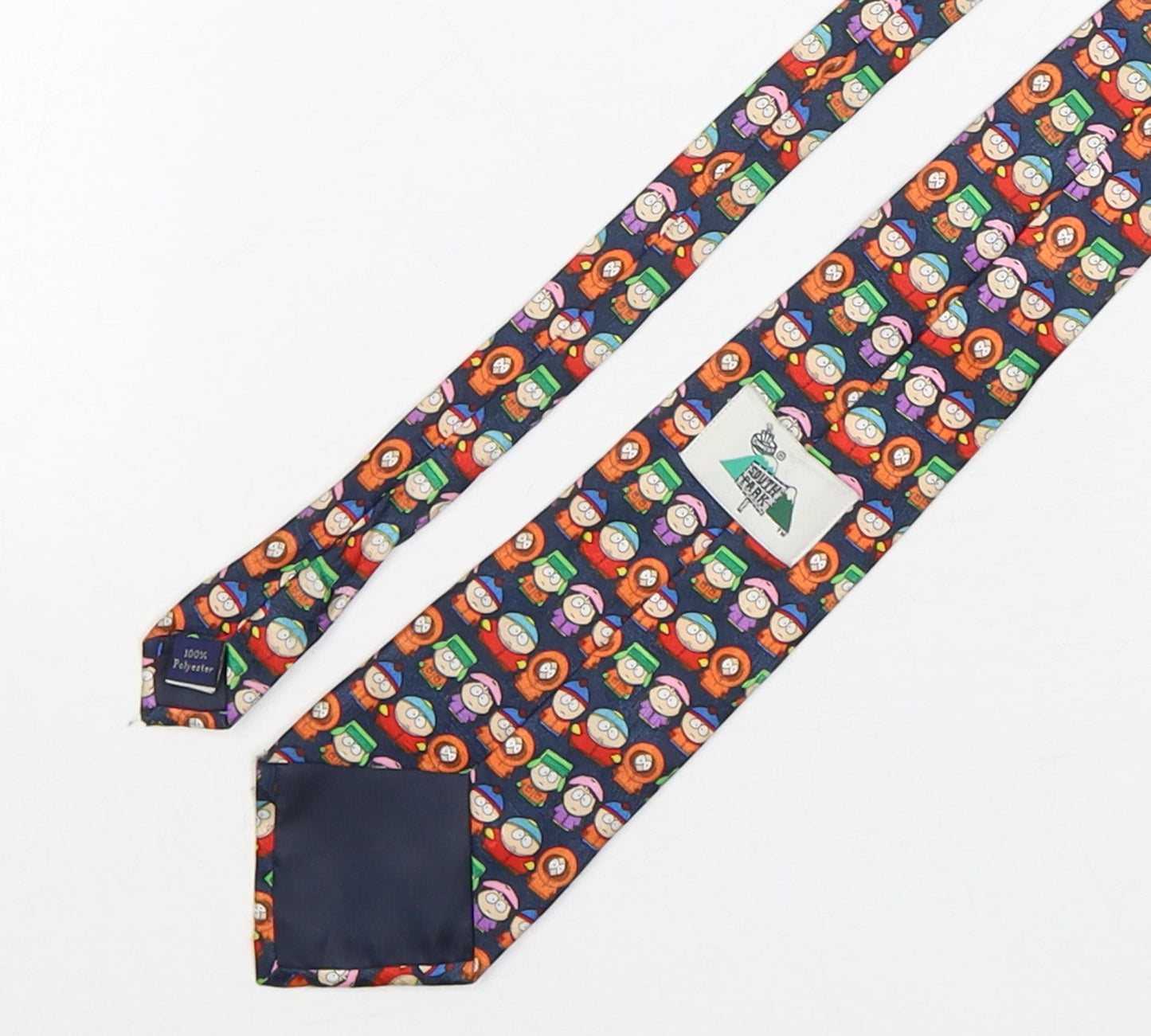 Comedy Central  Mens Multicoloured Geometric Polyester Pointed Tie One Size - South Park