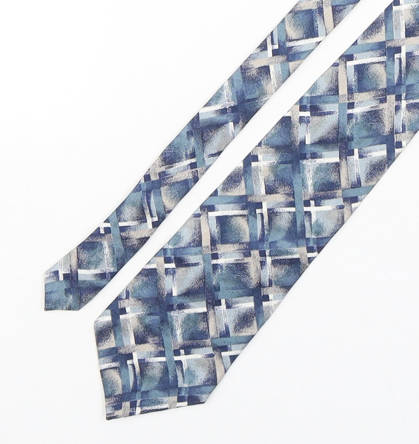 Je Suis  Mens Multicoloured Plaids & Checks Silk Pointed Tie One Size