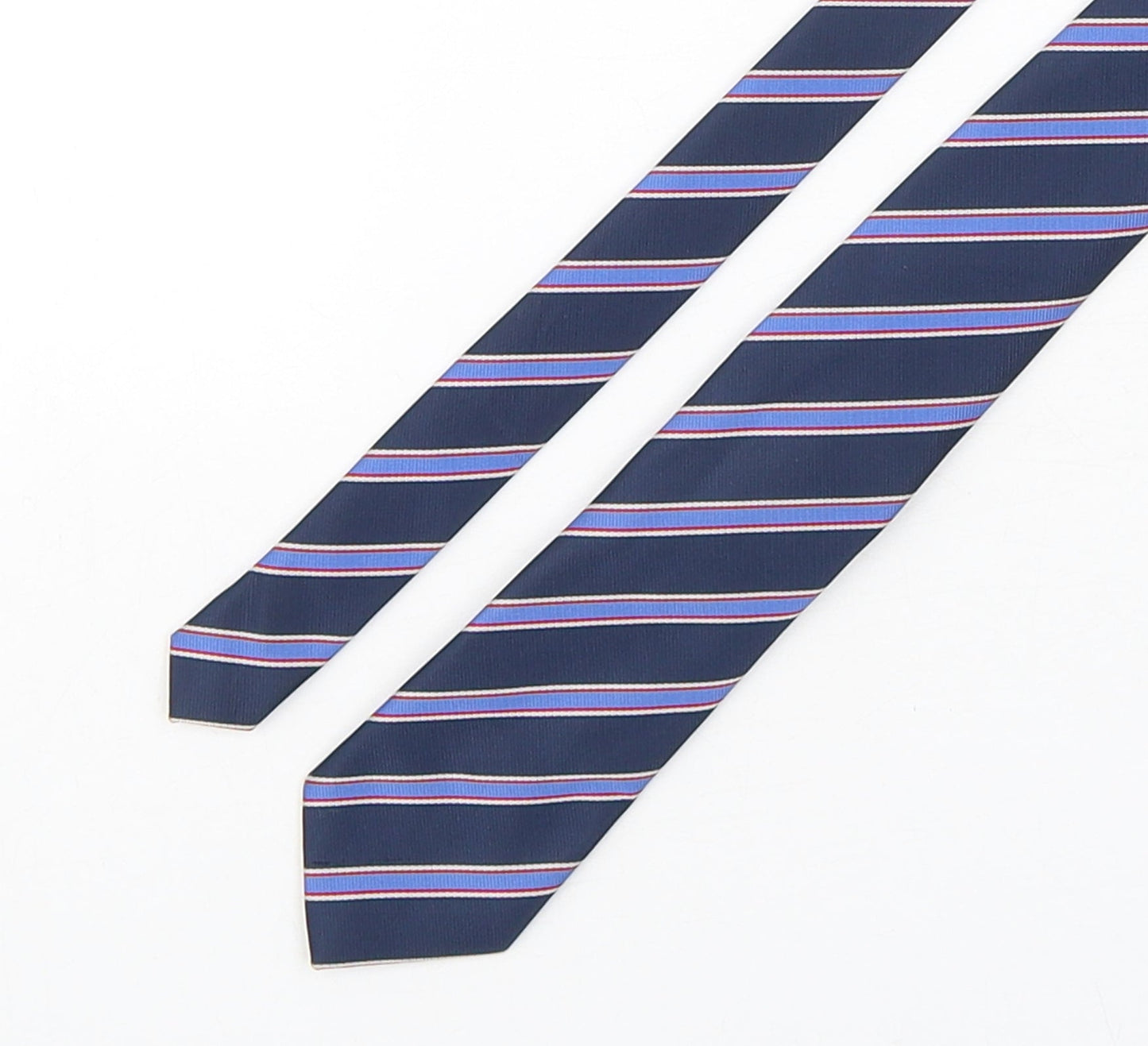 Greenwoods  Mens Multicoloured Striped Polyester Pointed Tie One Size