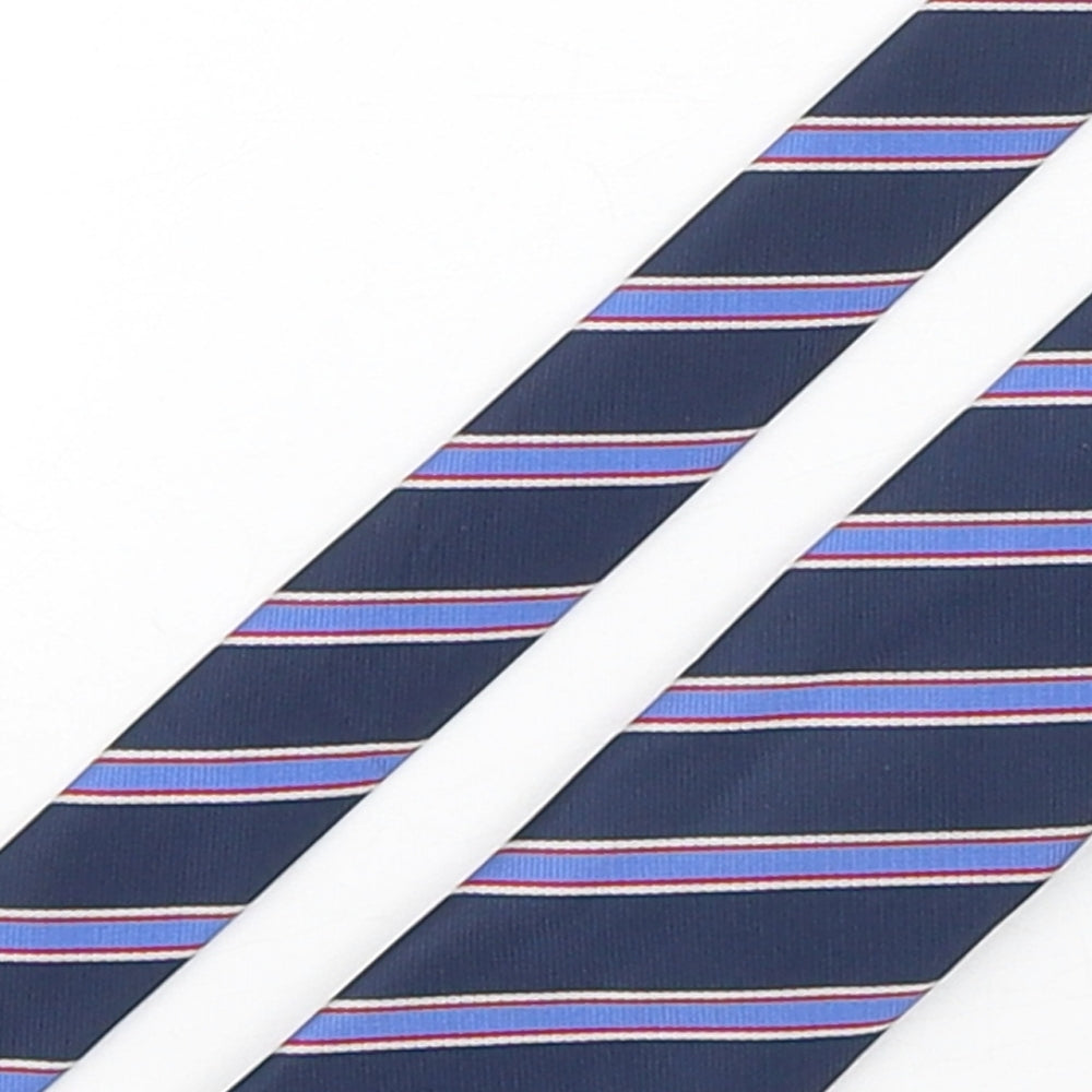 Greenwoods  Mens Multicoloured Striped Polyester Pointed Tie One Size