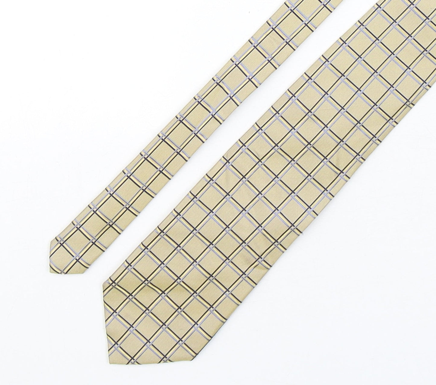Cezan Mens Multicoloured Plaids & Checks Silk Pointed Tie One Size