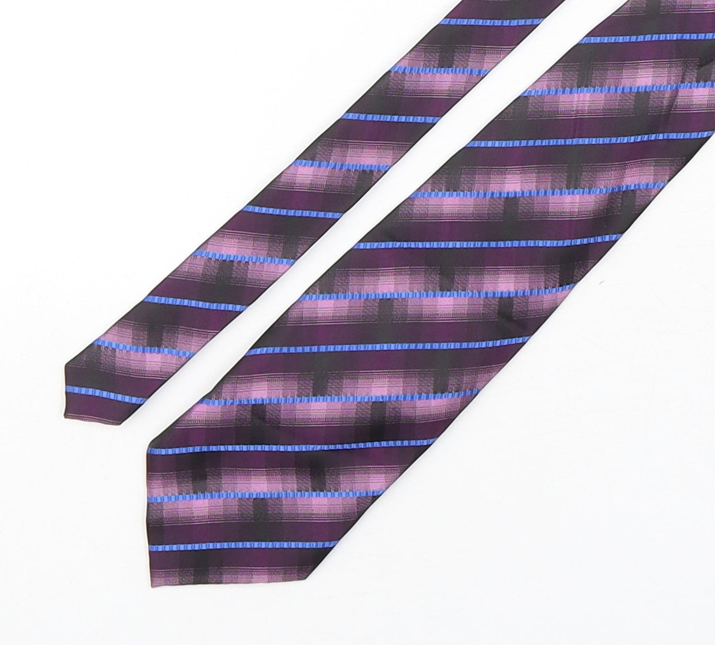 Jiluoha Mens Multicoloured Striped Polyester Pointed Tie One Size