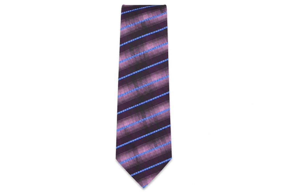 Jiluoha Mens Multicoloured Striped Polyester Pointed Tie One Size