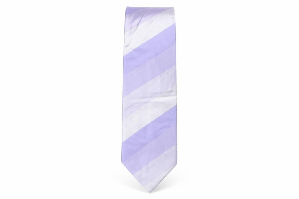 Soprano Mens Purple Striped Silk Pointed Tie One Size