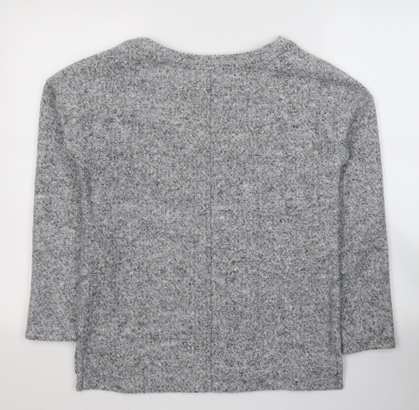 Marks and Spencer Womens Grey Round Neck  Polyester Pullover Jumper Size 10