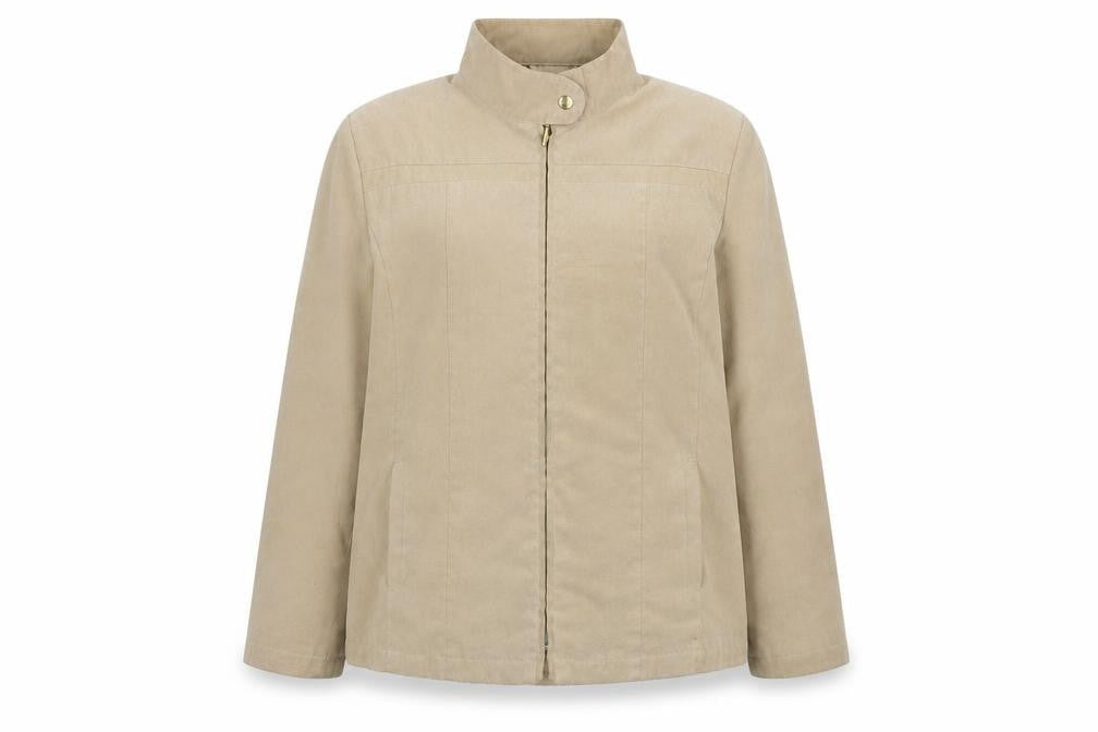 EWM Womens Beige   Jacket Coat Size 16  Zip