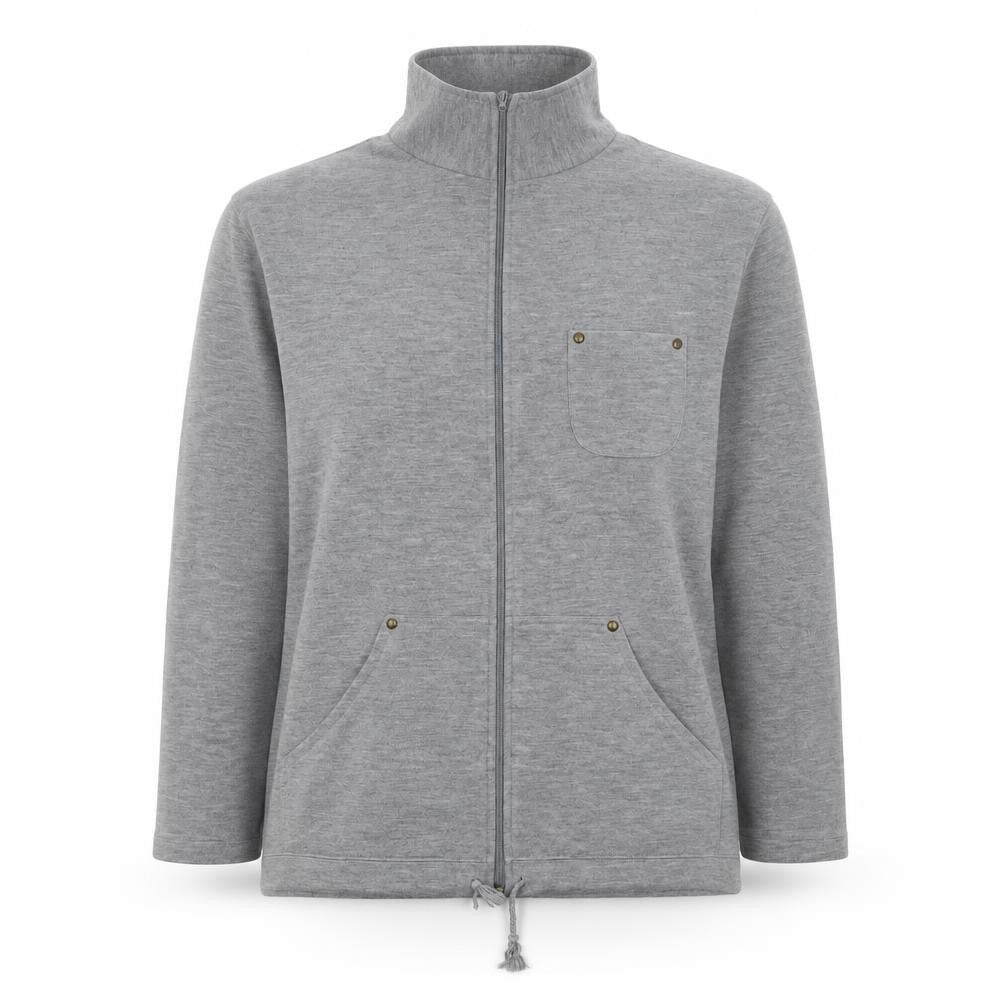 Fabrizio  Womens Grey  Polyester Full Zip Sweatshirt Size M  Zip