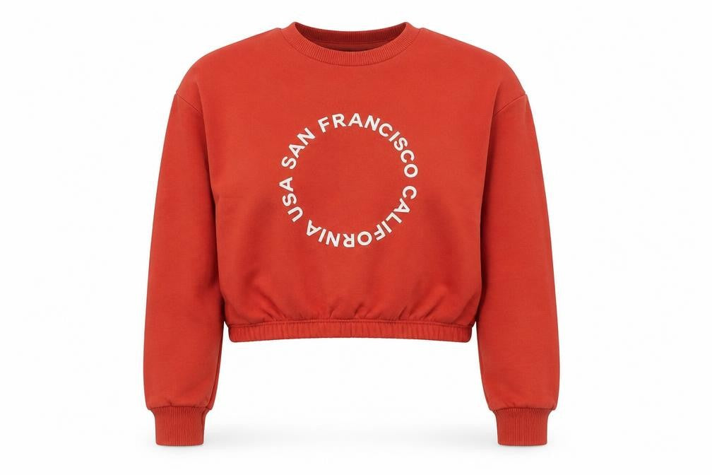 New Look Girls Orange  Cotton  Sweatshirt Size 10-11 Years  Pullover - California