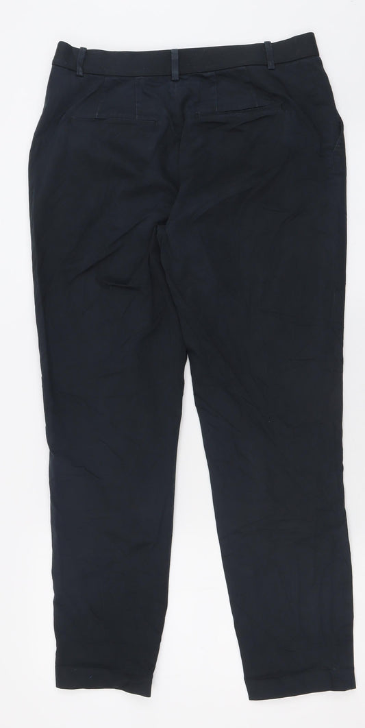 Uniqlo Womens Blue  Cotton Trousers  Size 28 in L28 in Regular