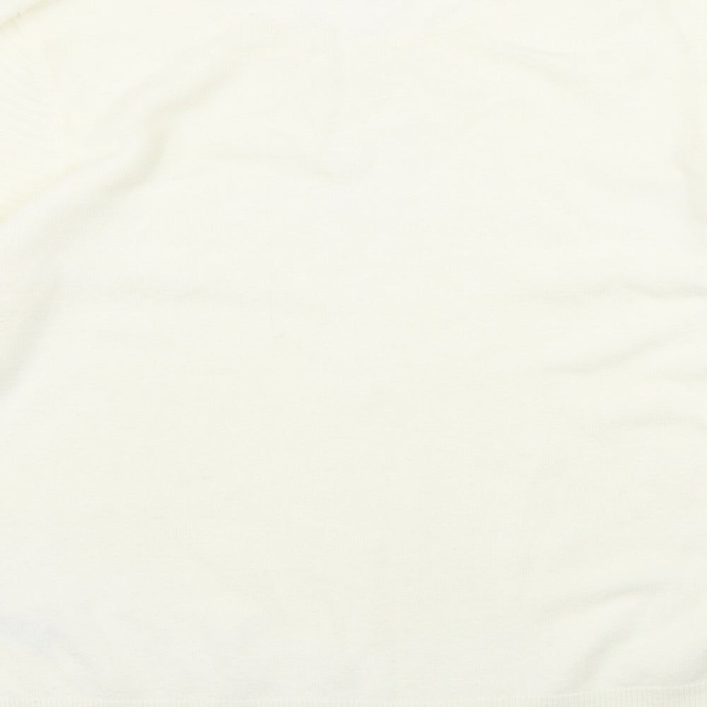 Dorothy Perkins Womens Ivory Round Neck  Acrylic Pullover Jumper Size 14