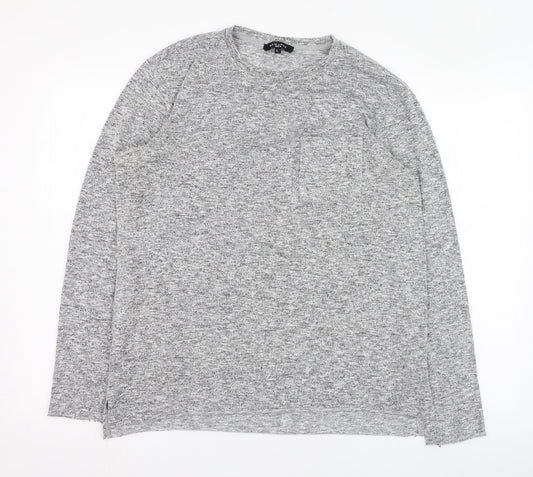New Look Mens Grey Round Neck  Polyester Pullover Jumper Size L