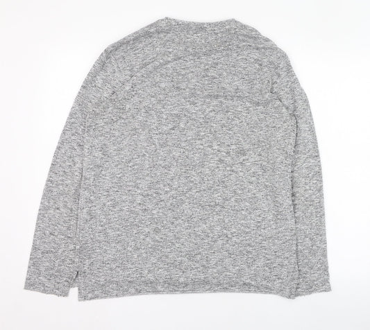 New Look Mens Grey Round Neck  Polyester Pullover Jumper Size L
