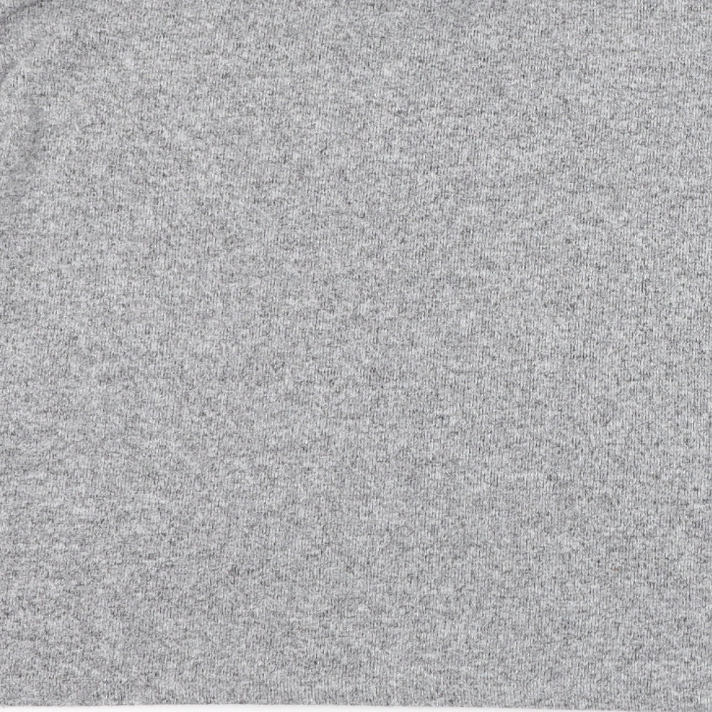 New Look Womens Grey Mock Neck  Polyester Pullover Jumper Size S
