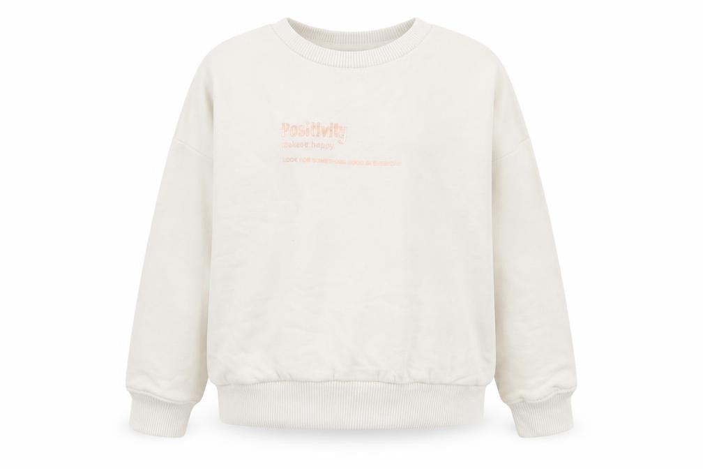 TU Girls White  Cotton Pullover Sweatshirt Size 5 Years  Pullover