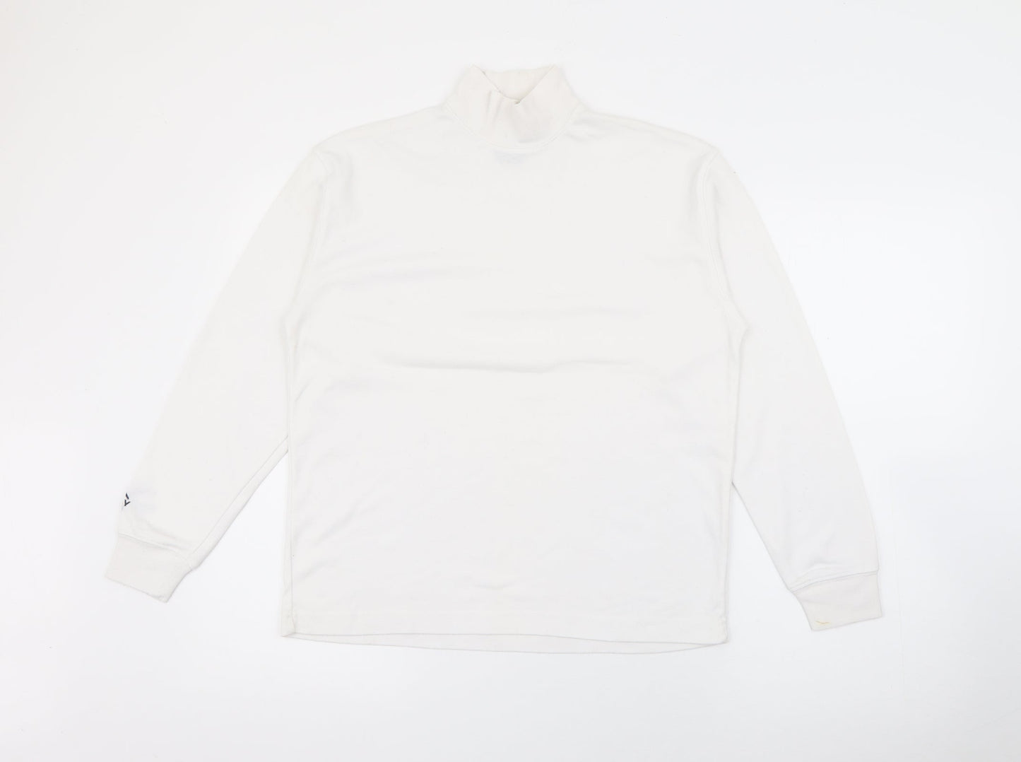 Donnay Womens White High Neck  Polyester Pullover Jumper Size XS