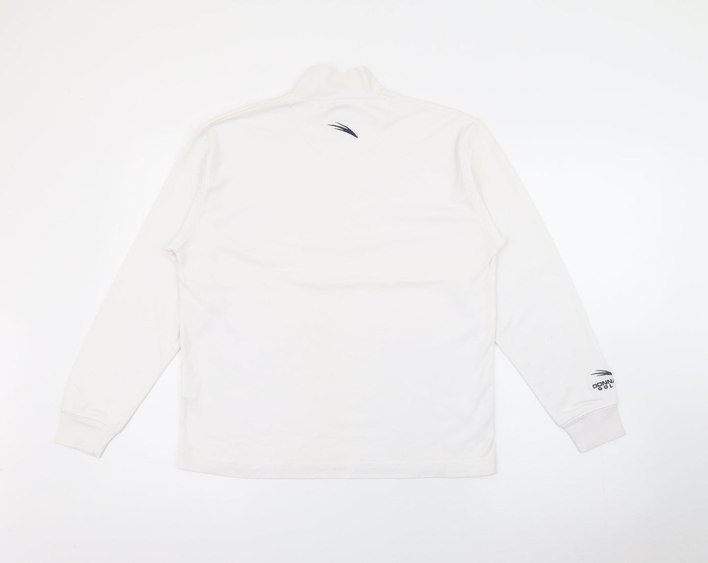 Donnay Womens White High Neck  Polyester Pullover Jumper Size XS
