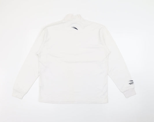 Donnay Womens White High Neck  Polyester Pullover Jumper Size XS