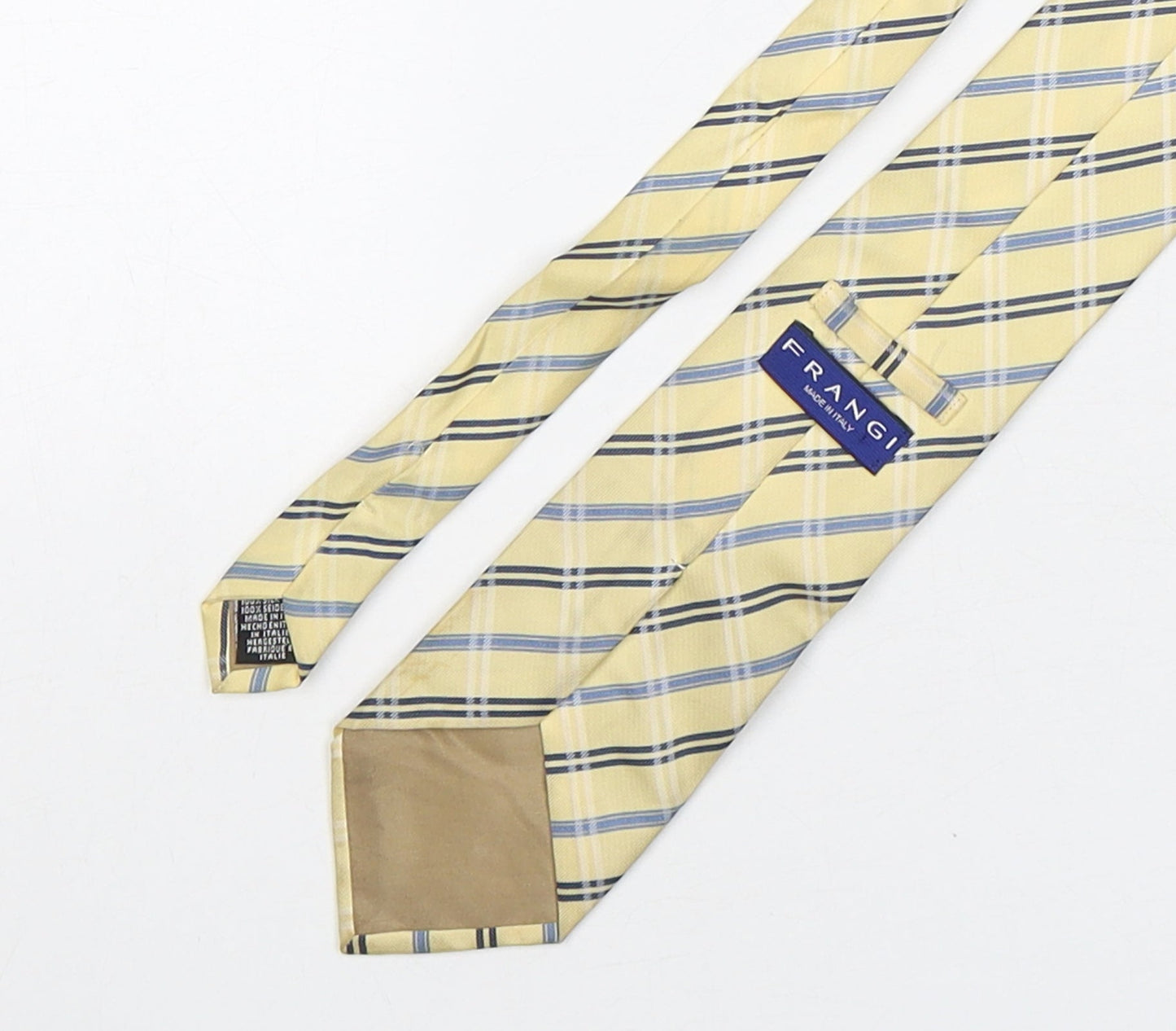 Frangi  Mens Multicoloured Plaids & Checks Silk Pointed Tie One Size