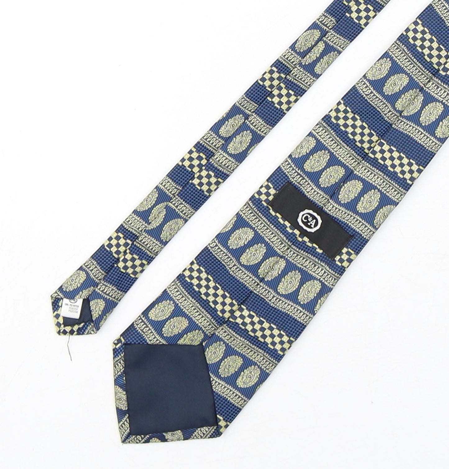 CandA Mens Multicoloured Paisley Polyester Pointed Tie One Size