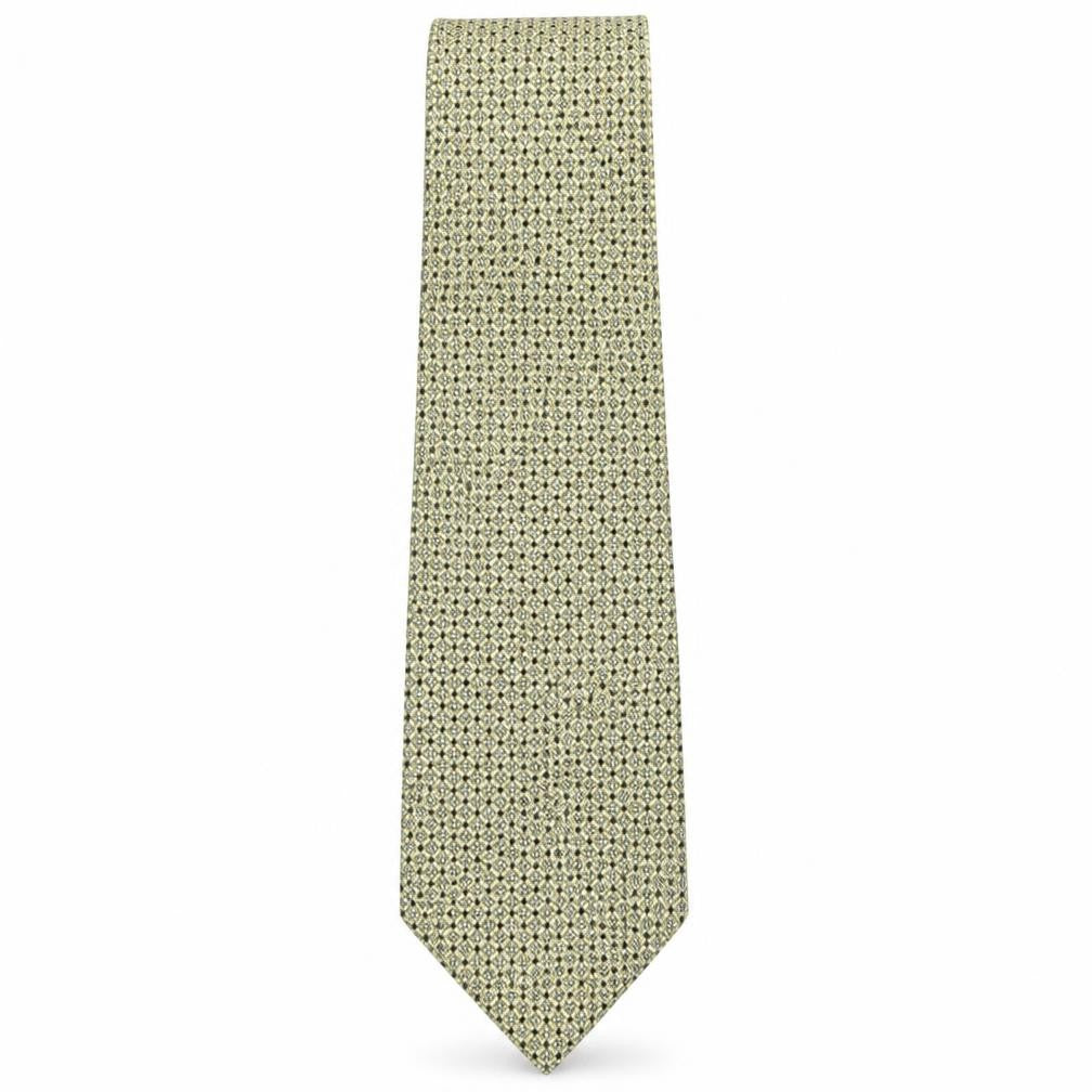 Sette & Bello  Mens Multicoloured Geometric Silk Pointed Tie One Size