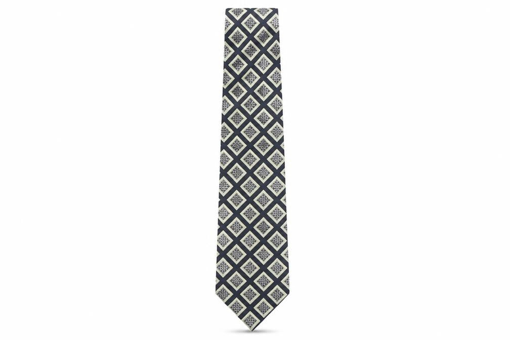 Burton  Mens Multicoloured Geometric Polyester Pointed Tie One Size
