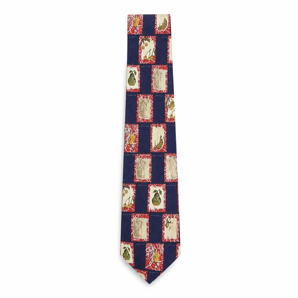 Marks and Spencer Mens Multicoloured Geometric Silk Pointed Tie One Size