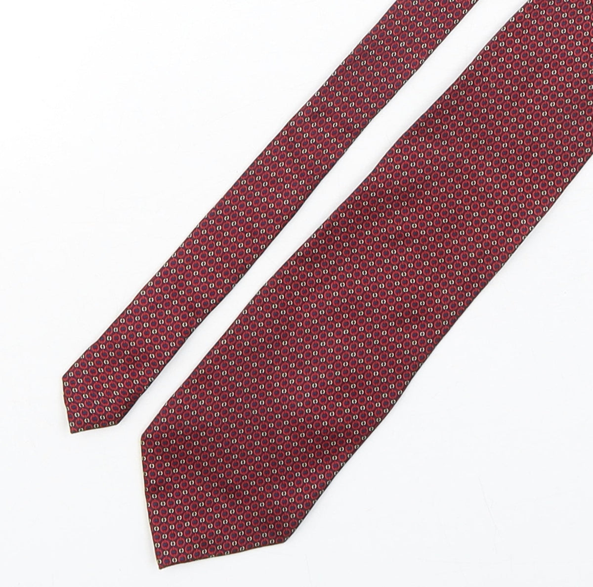 PreWorn  Mens Multicoloured Geometric Silk Pointed Tie One Size