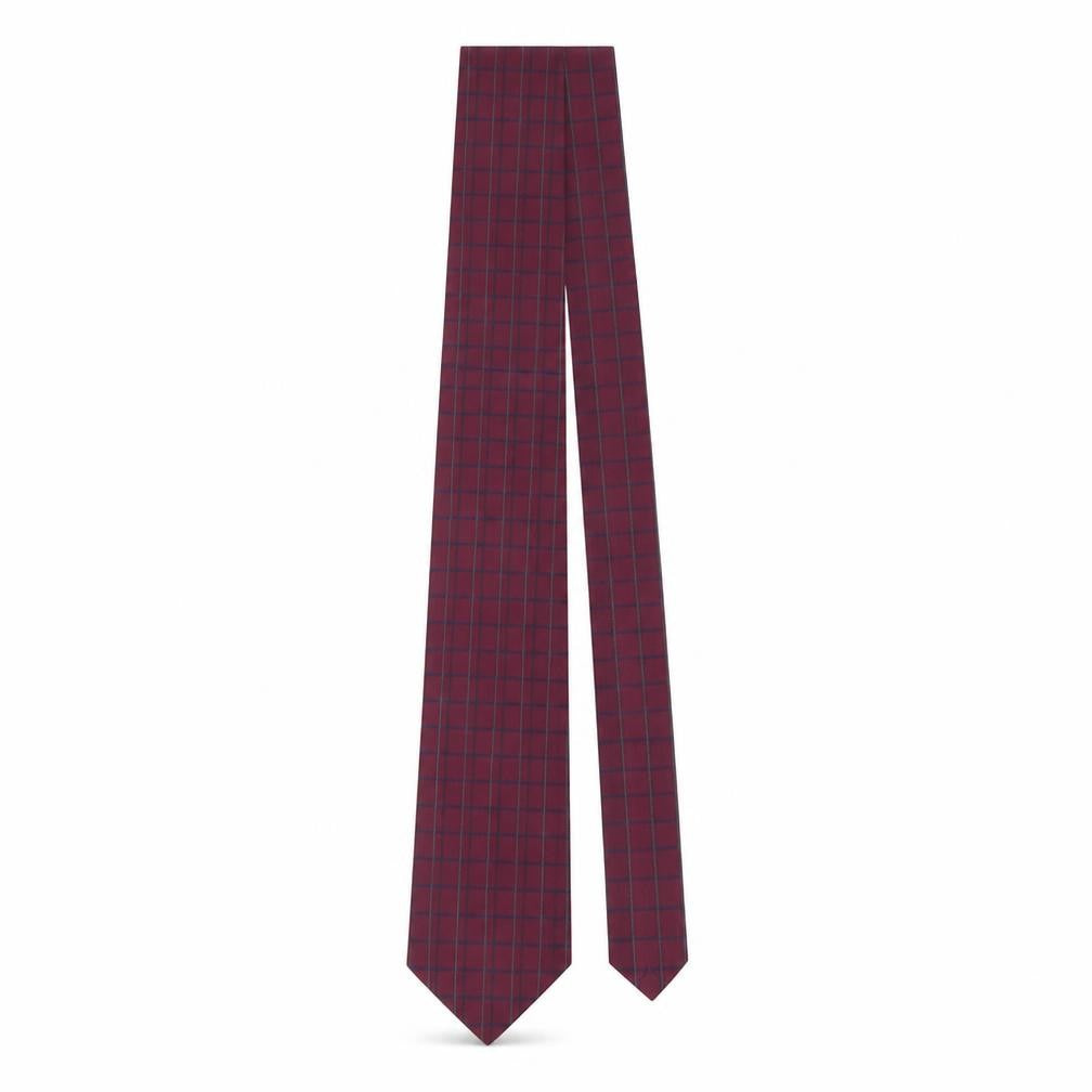 Debenhams  Mens Purple Plaids & Checks Polyester Pointed Tie One Size