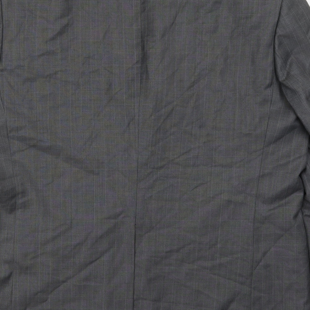 NEXT Mens Grey Check Wool Jacket Suit Jacket Size 46