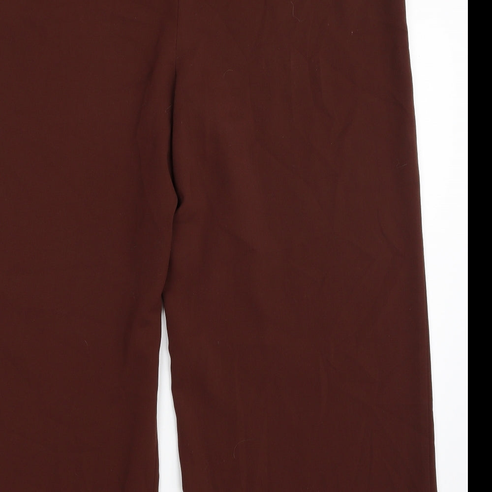Dorothy Perkins Womens Brown  Polyester Trousers  Size 16 L25 in Regular Zip