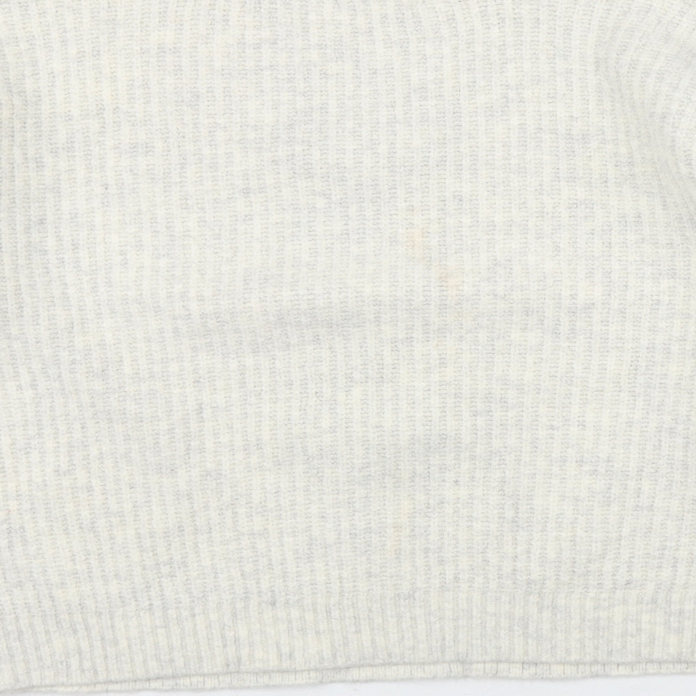 RJR.John Rocha Womens Grey Round Neck  Acrylic Pullover Jumper Size 12