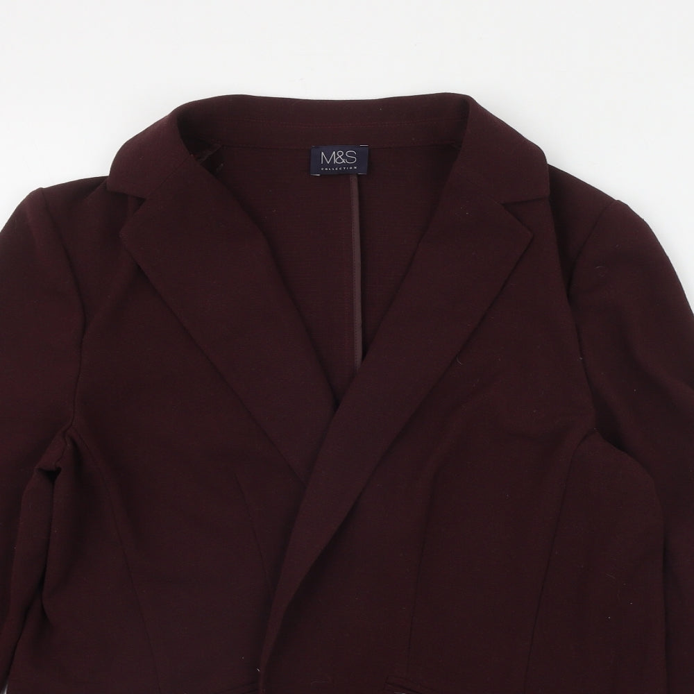 Marks and Spencer Womens Red   Jacket Blazer Size 14