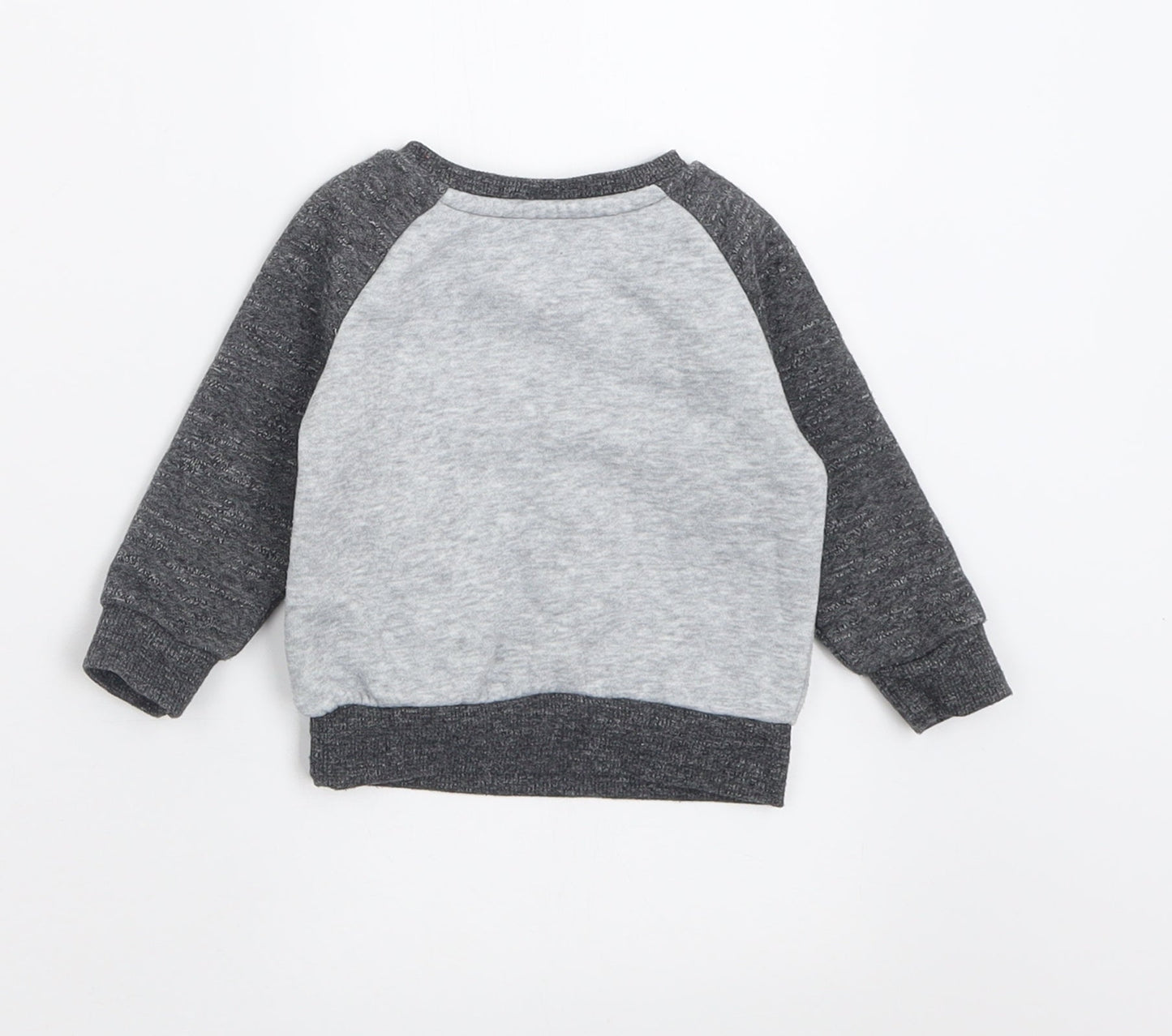 Primark Boys Grey  Cotton Pullover Jumper Size 3-6 Months  Button - Mini Boss