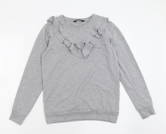 Dorothy Perkins Womens Grey  Polyester Pullover Sweatshirt Size 10  Pullover