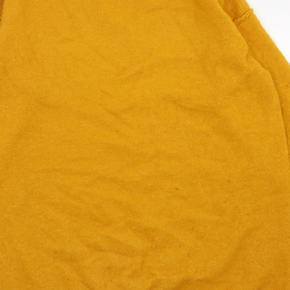 Red Herring Womens Yellow V-Neck  Acrylic Pullover Jumper Size 14