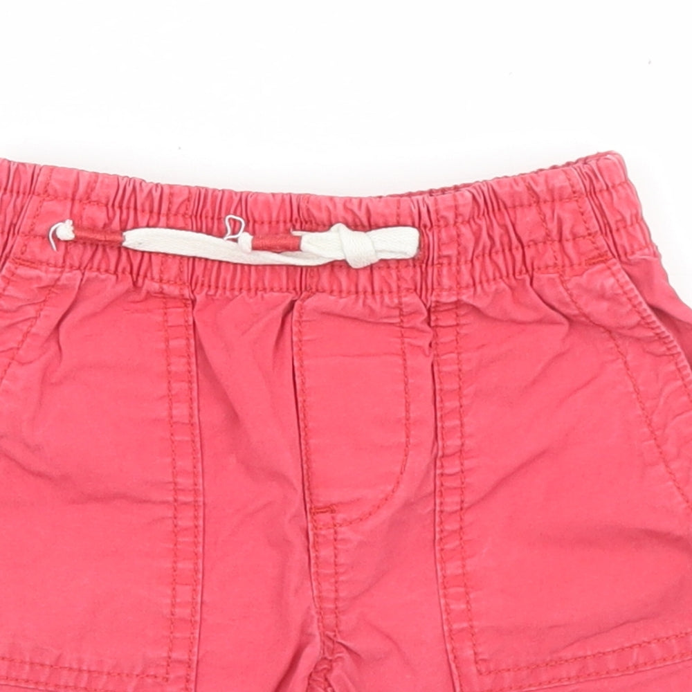 Gap Boys Red  Cotton Cropped Trousers Size 18-24 Months  Drawstring